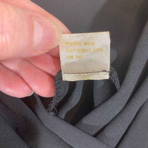 Vintage Victoria’s Secret Gold Label 90's Babydoll Top Sz M Black Sheer V-neck - Picture 7 of 9